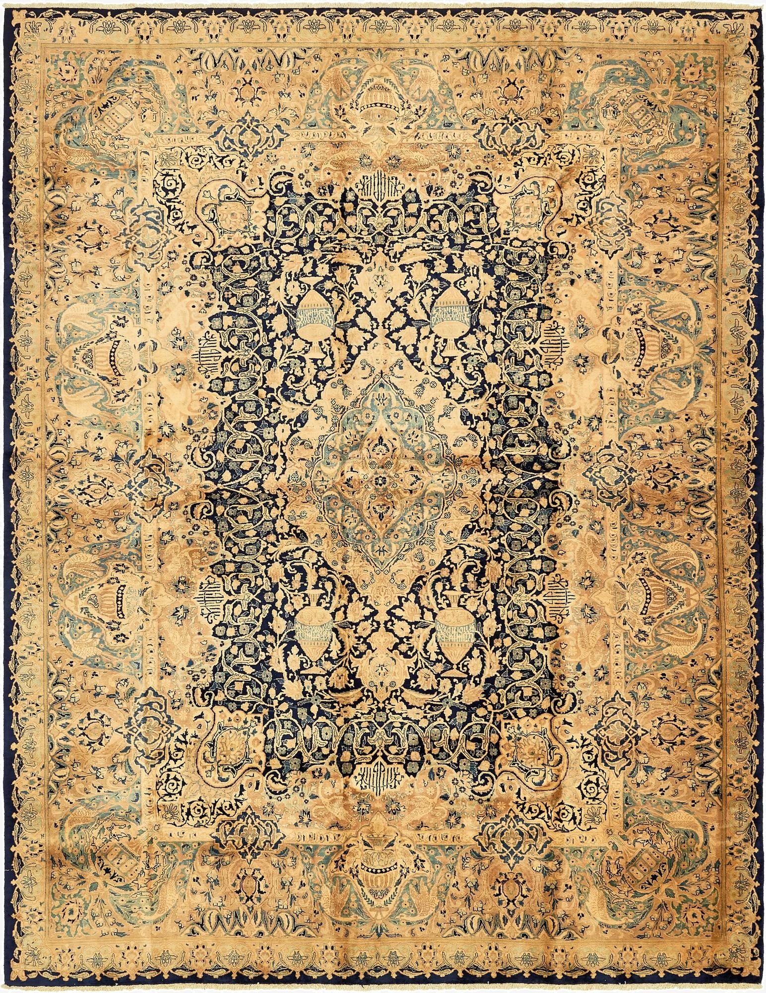 9' 10 x 12' 8  Hand Knotted Kashmar Persian Wool Rug