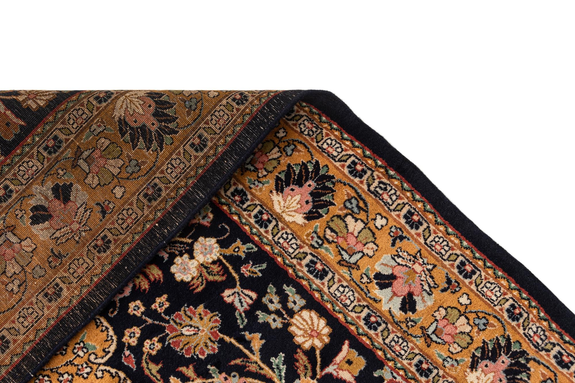 4' 4 x 6' 7 Hand Knotted Kashmir Oriental Wool Rug