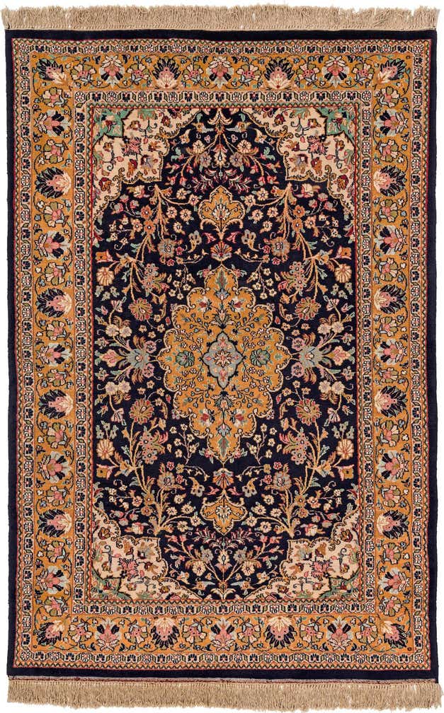 4' 4 x 6' 7 Hand Knotted Kashmir Oriental Wool Rug