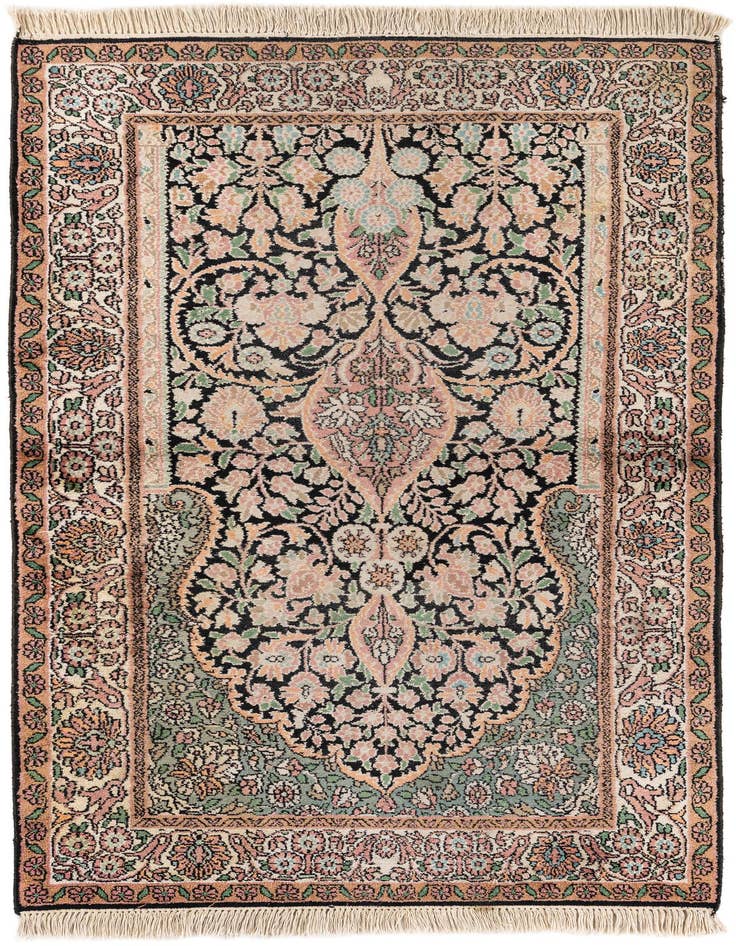 Detail image of 2' 11 x 5' Hand Knotted Kashmir Oriental Wool Rug