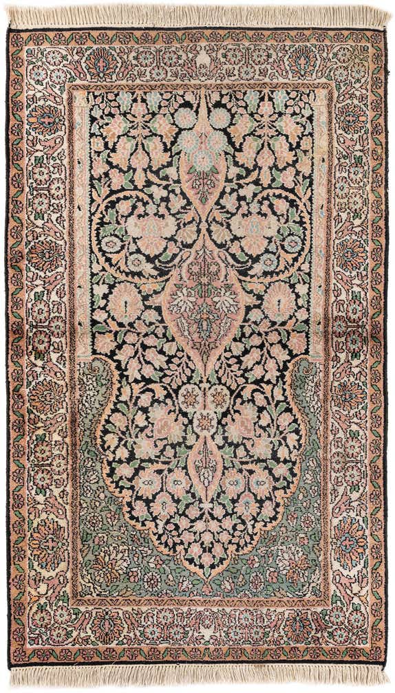 2' 11 x 5' Hand Knotted Kashmir Oriental Wool Rug