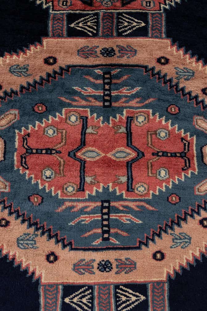 4' 3 x 5' 8 Hand Knotted Kazak Oriental Wool Rug