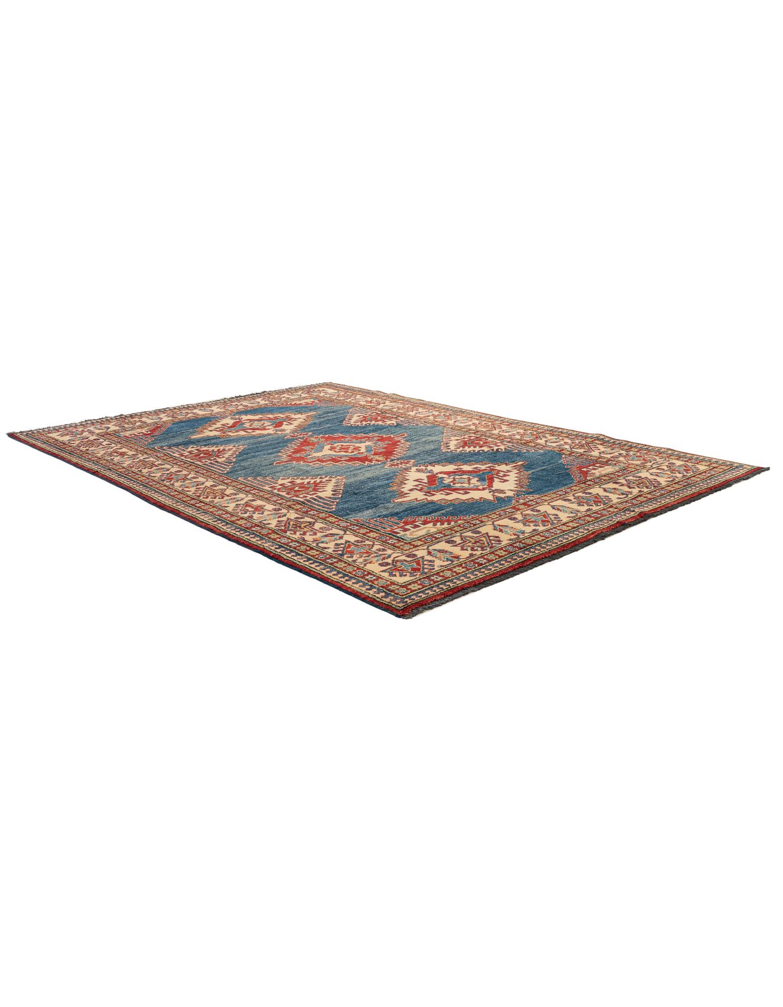 6' 3 x 8' 11 Hand Knotted Kazak Wool Rug