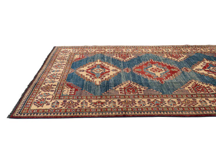 Detailansicht von 190cm x 270cm Handgeknüpft Kazak Wolle Teppich