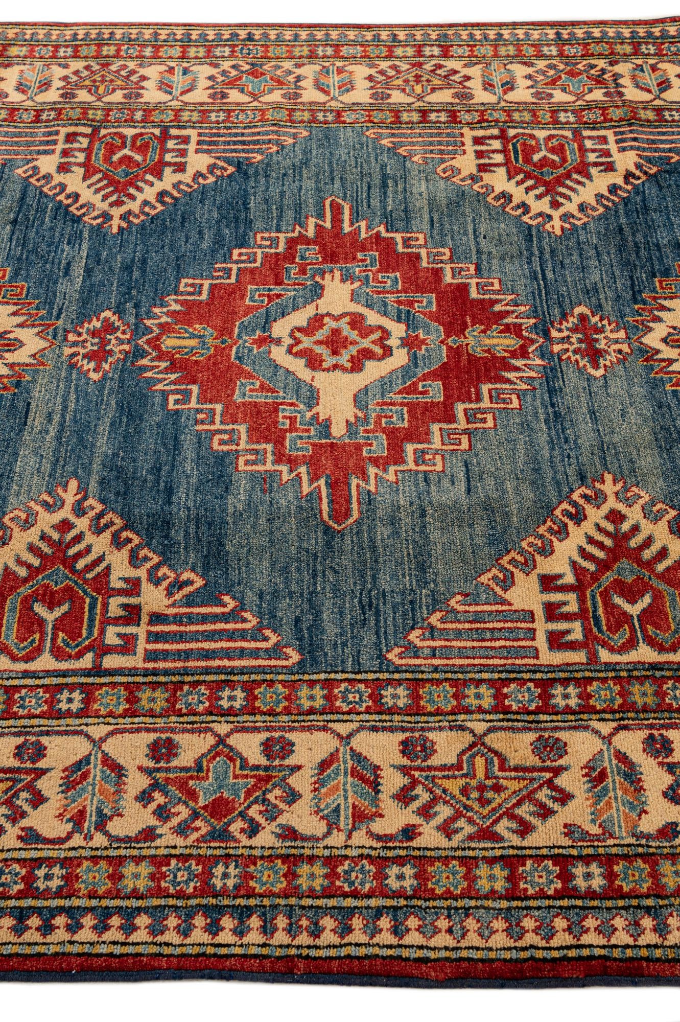 6' 3 x 8' 11 Hand Knotted Kazak Wool Rug