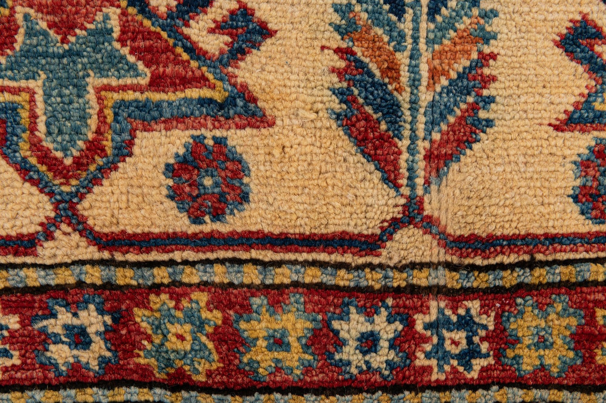 6' 3 x 8' 11 Hand Knotted Kazak Wool Rug