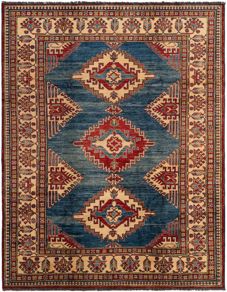 Detail image of 6' 3 x 8' 11 Hand Knotted Kazak Wool Rug