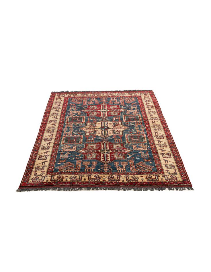 Detail image of 5' 1 x 6' 10 Hand Knotted Kazak Wool Rug