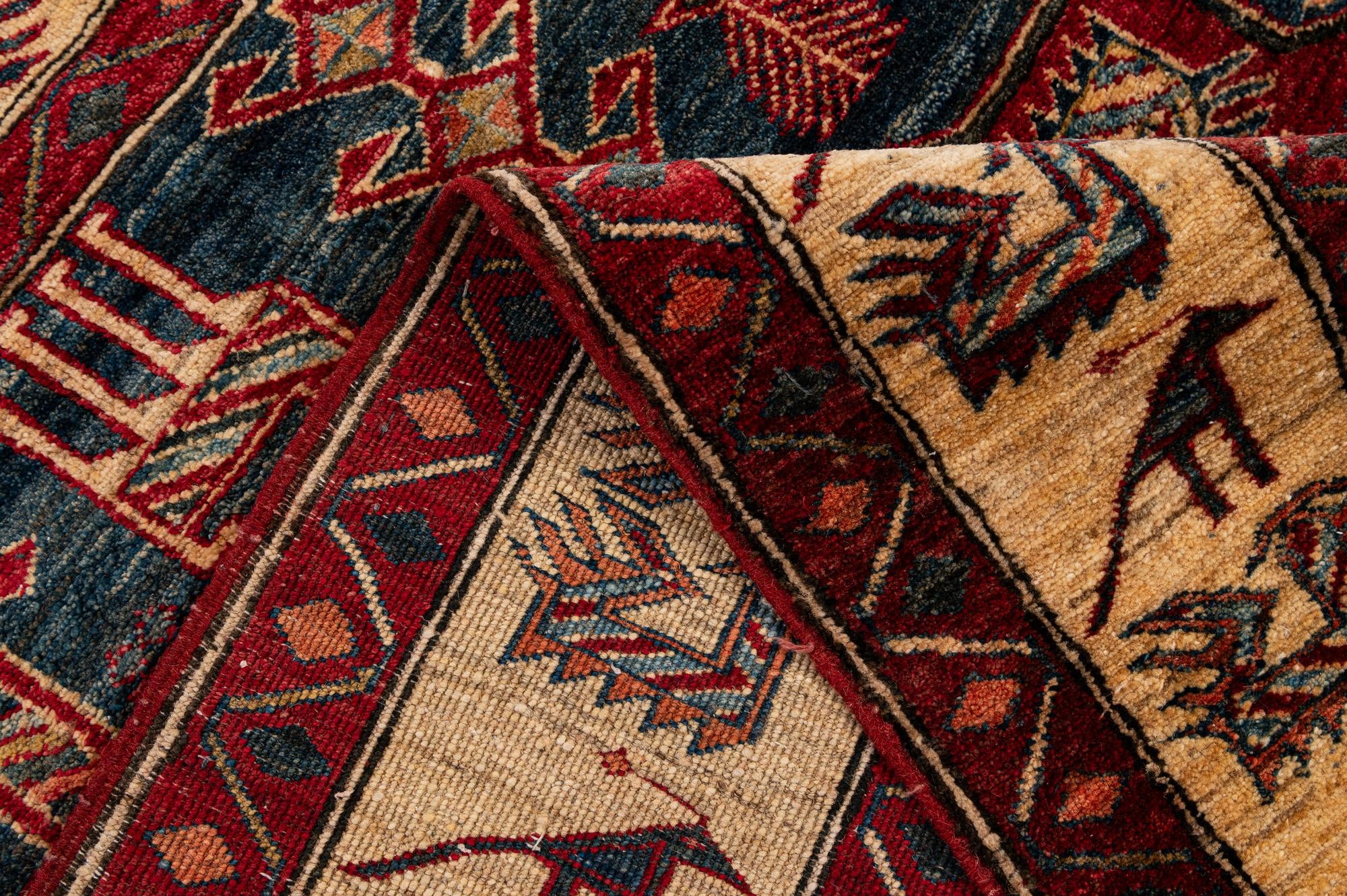 5' 1 x 6' 10 Hand Knotted Kazak Wool Rug