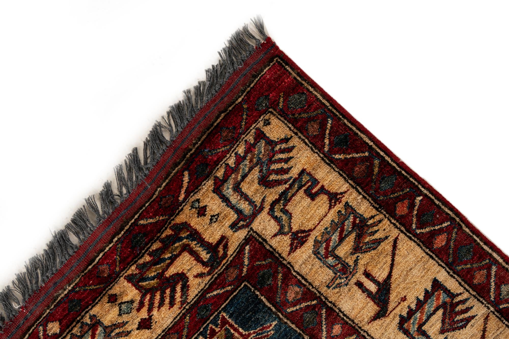 5' 1 x 6' 10 Hand Knotted Kazak Wool Rug