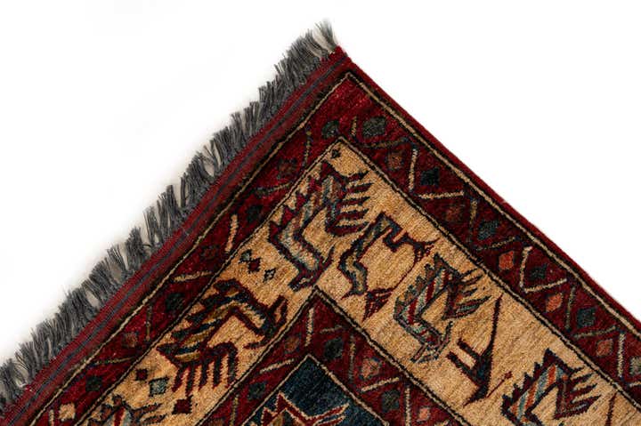 5' 1 x 6' 10 Hand Knotted Kazak Wool Rug