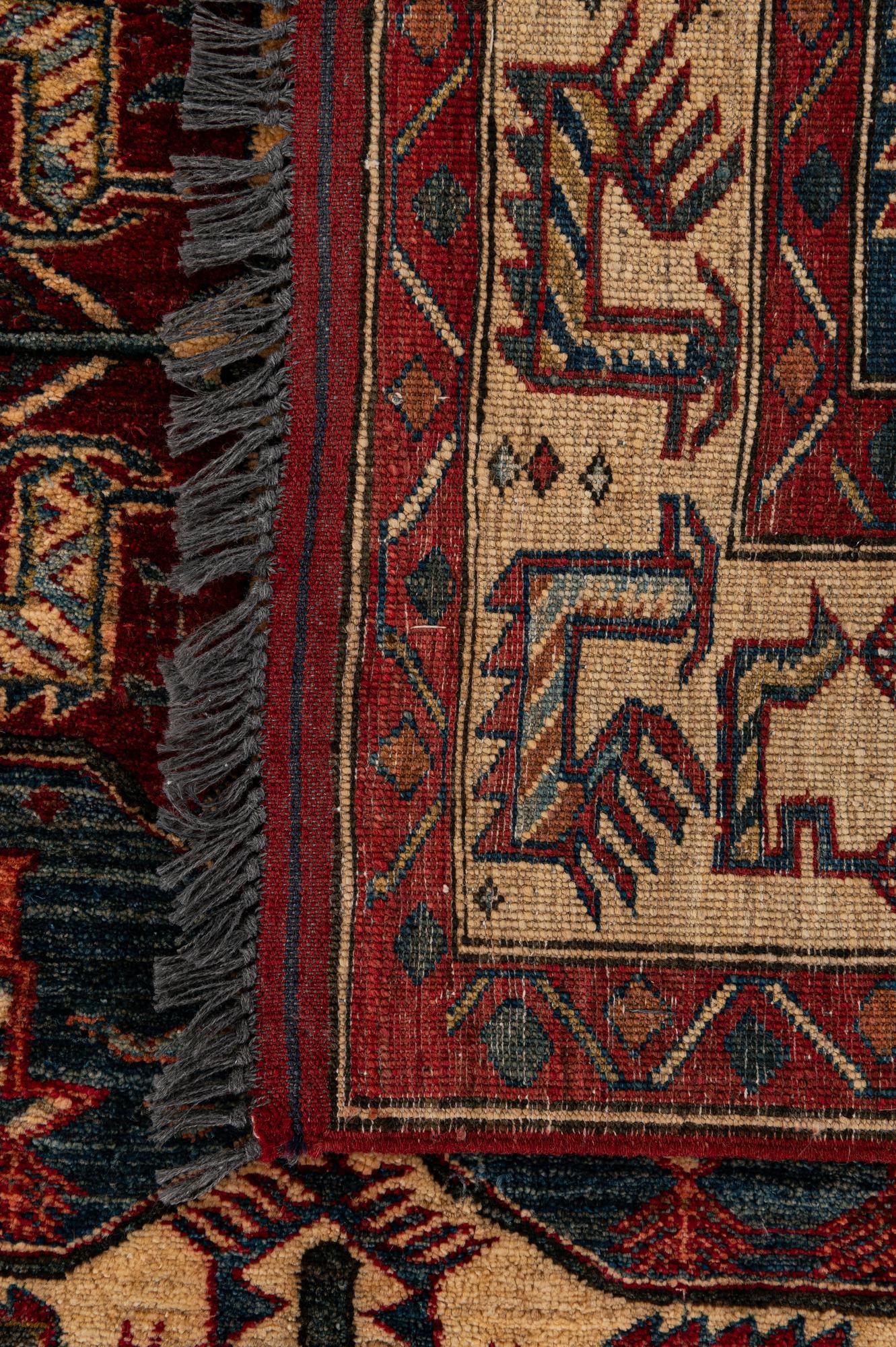 5' 1 x 6' 10 Hand Knotted Kazak Wool Rug