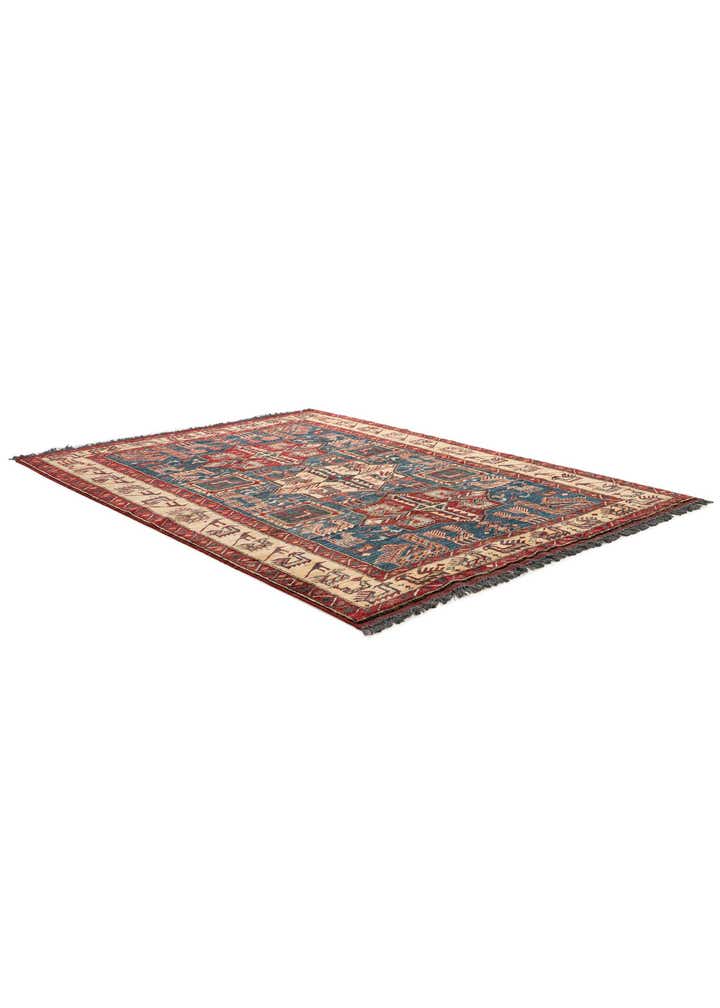 5' 1 x 6' 10 Hand Knotted Kazak Wool Rug