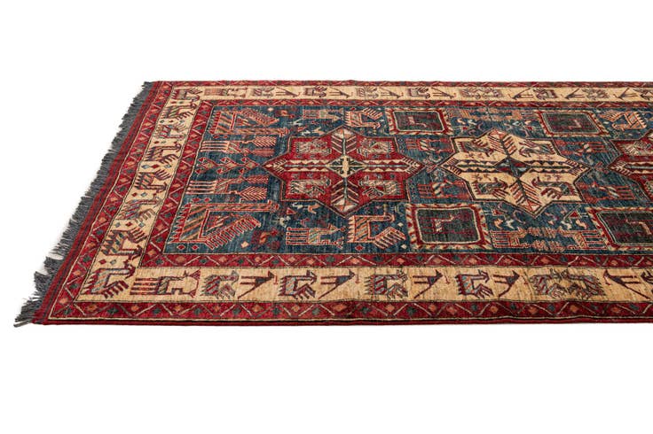 Detail image of 5' 1 x 6' 10 Hand Knotted Kazak Wool Rug