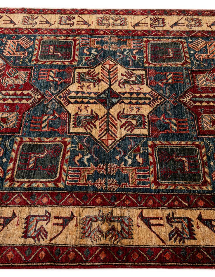 Detail image of 5' 1 x 6' 10  Hand Knotted Kazak Wool Rug