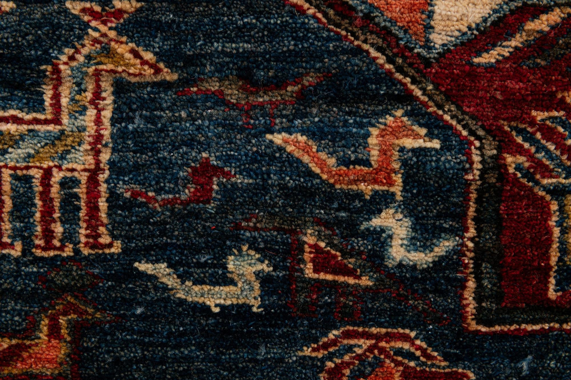 5' 1 x 6' 10 Hand Knotted Kazak Wool Rug