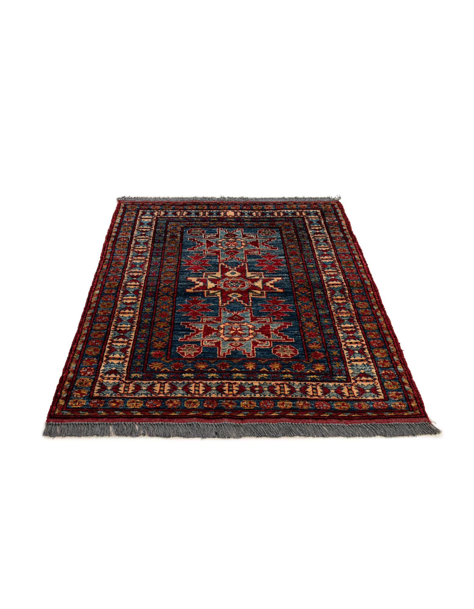 4' 1 x 5' 8 Hand Knotted Kazak Wool Rug