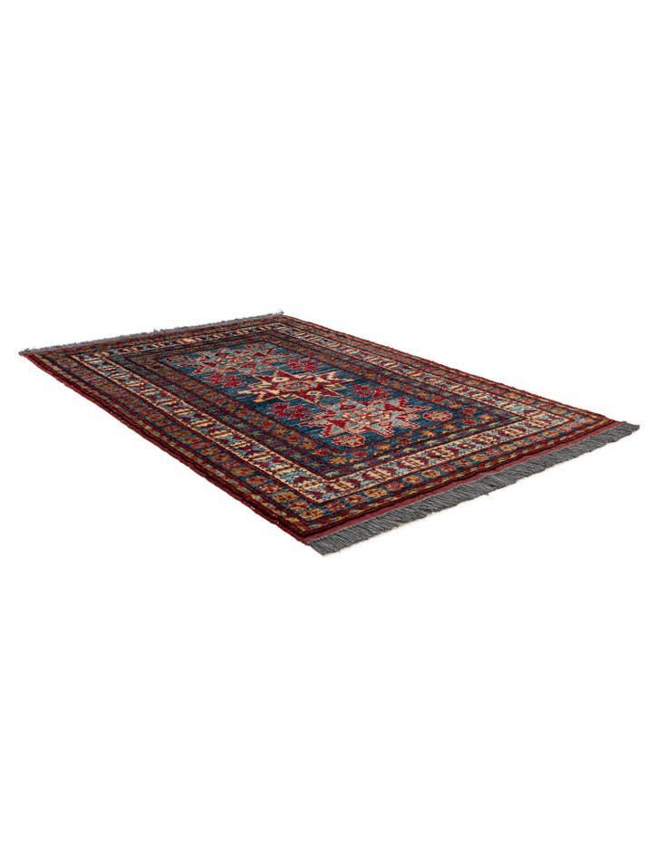 Detail image of 4' 1 x 5' 8  Hand Knotted Kazak Wool Rug