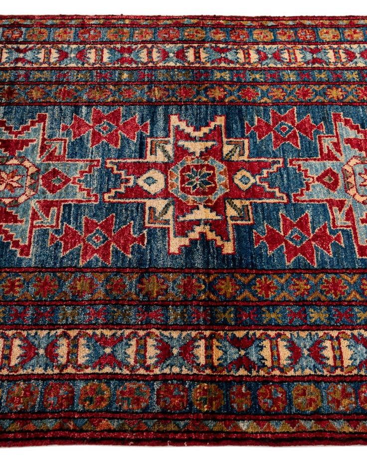 Detail image of 4' 1 x 5' 8  Hand Knotted Kazak Wool Rug