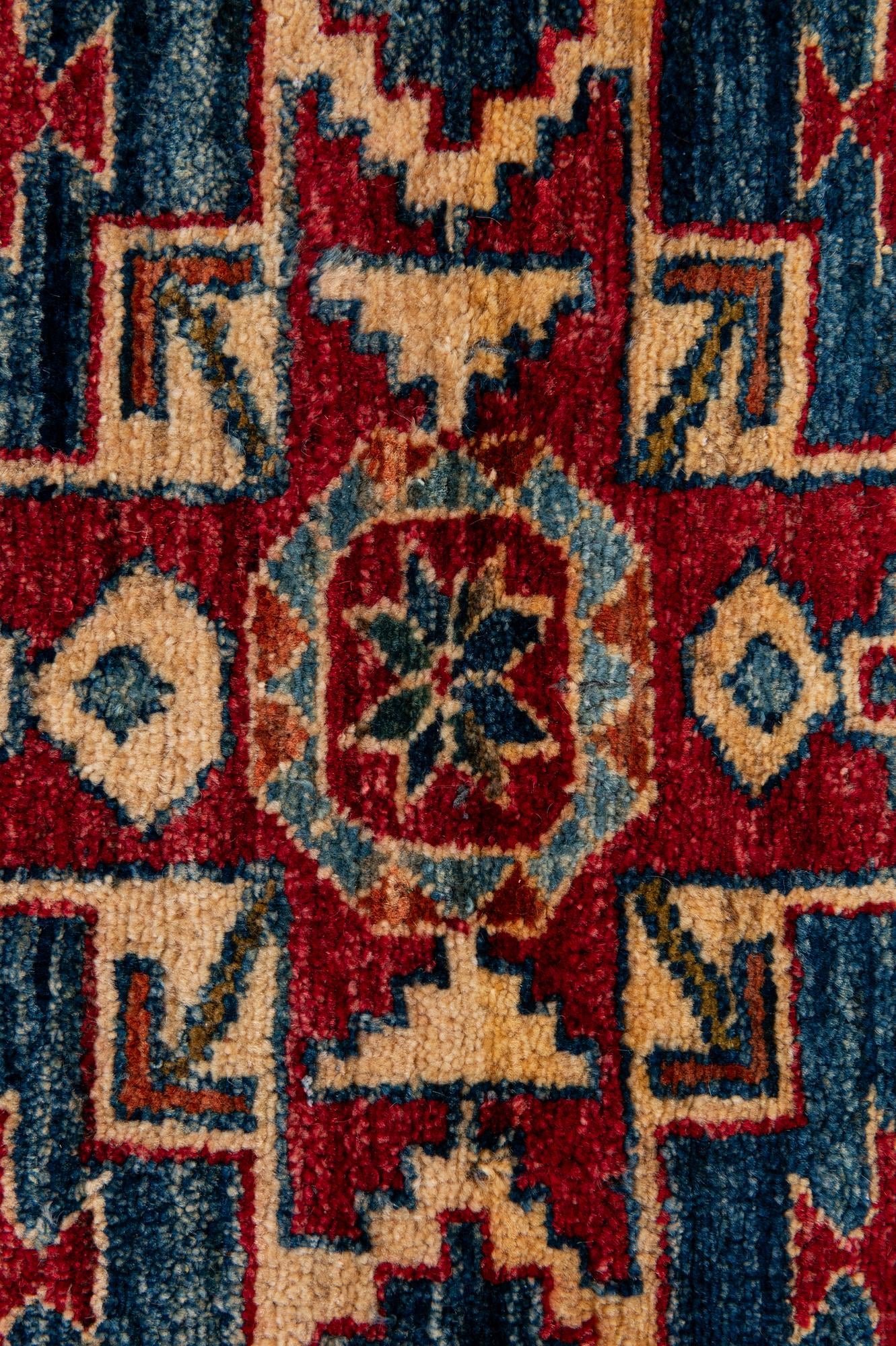 4' 1 x 5' 8 Hand Knotted Kazak Wool Rug