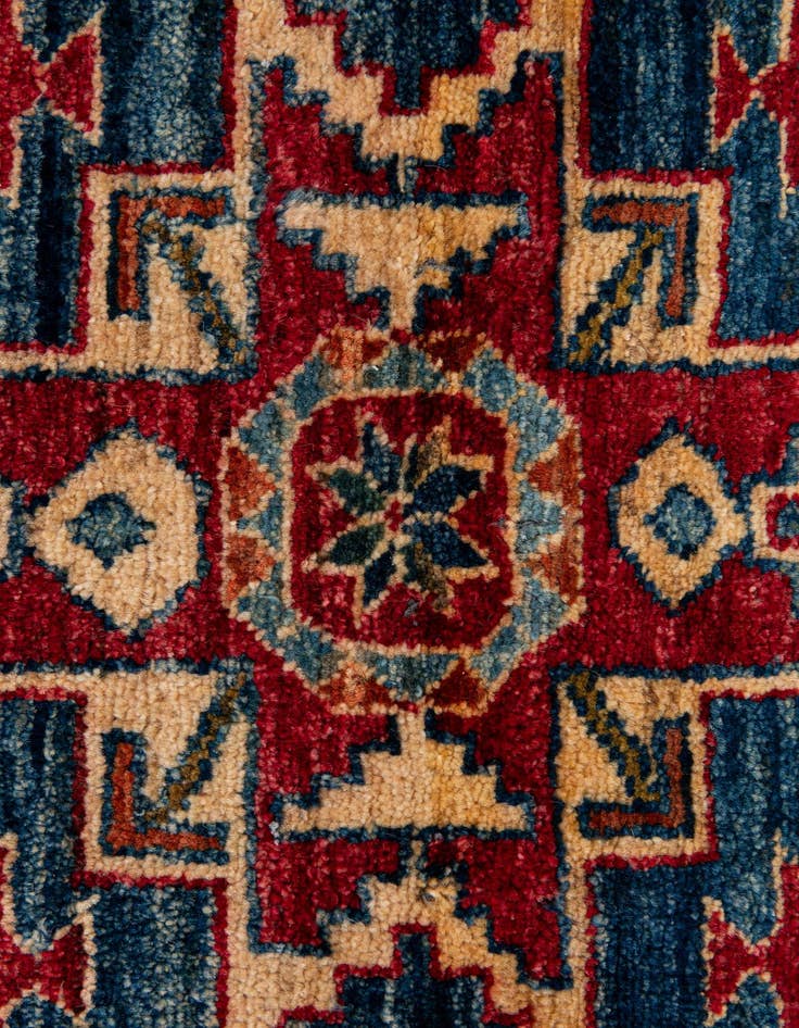 Detail image of 4' 1 x 5' 8  Hand Knotted Kazak Wool Rug