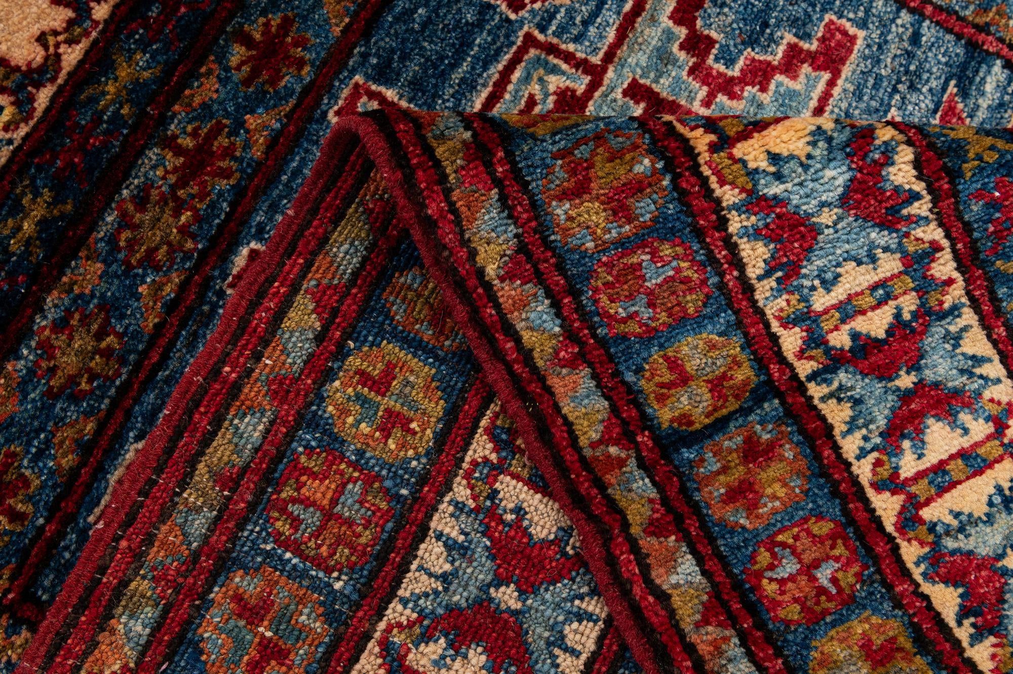 4' 1 x 5' 8 Hand Knotted Kazak Wool Rug