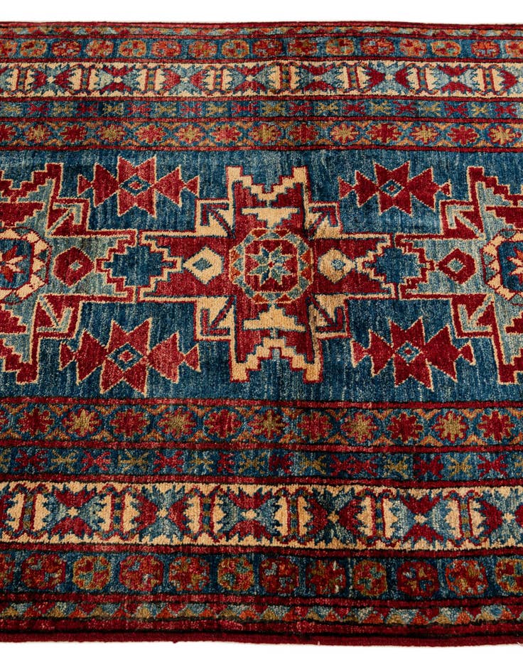 Detail image of 3' 2 x 4' 4  Hand Knotted Kazak Wool Rug