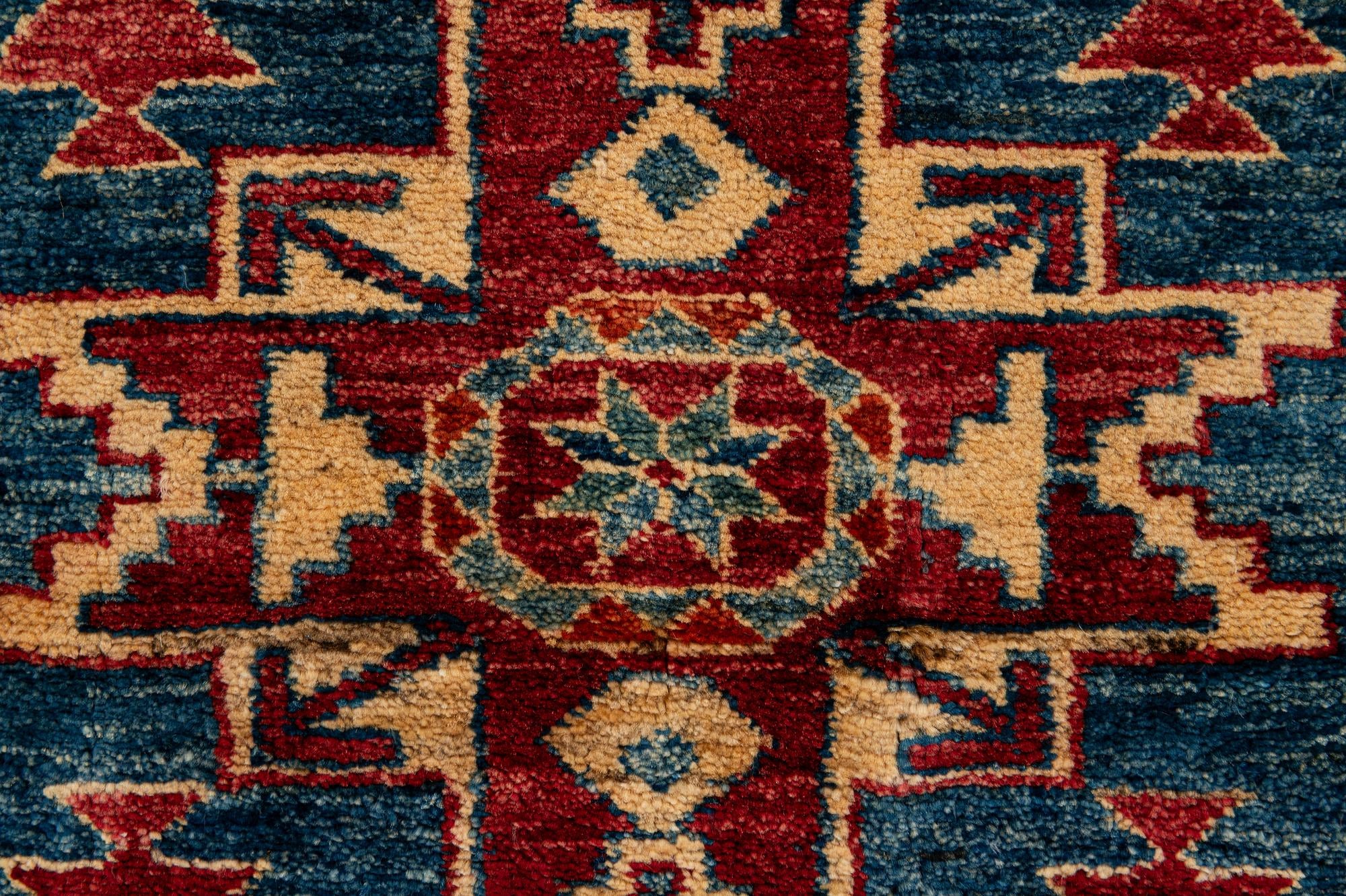 95cm x 130cm anudado a mano Kazak Alfombra Lana