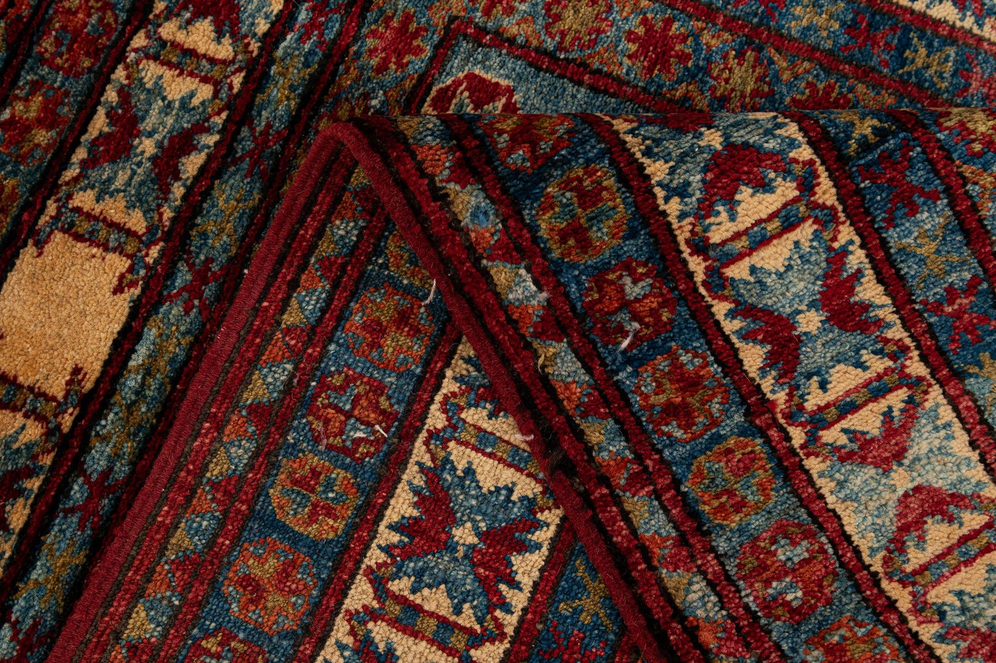 95cm x 130cm anudado a mano Kazak Alfombra Lana