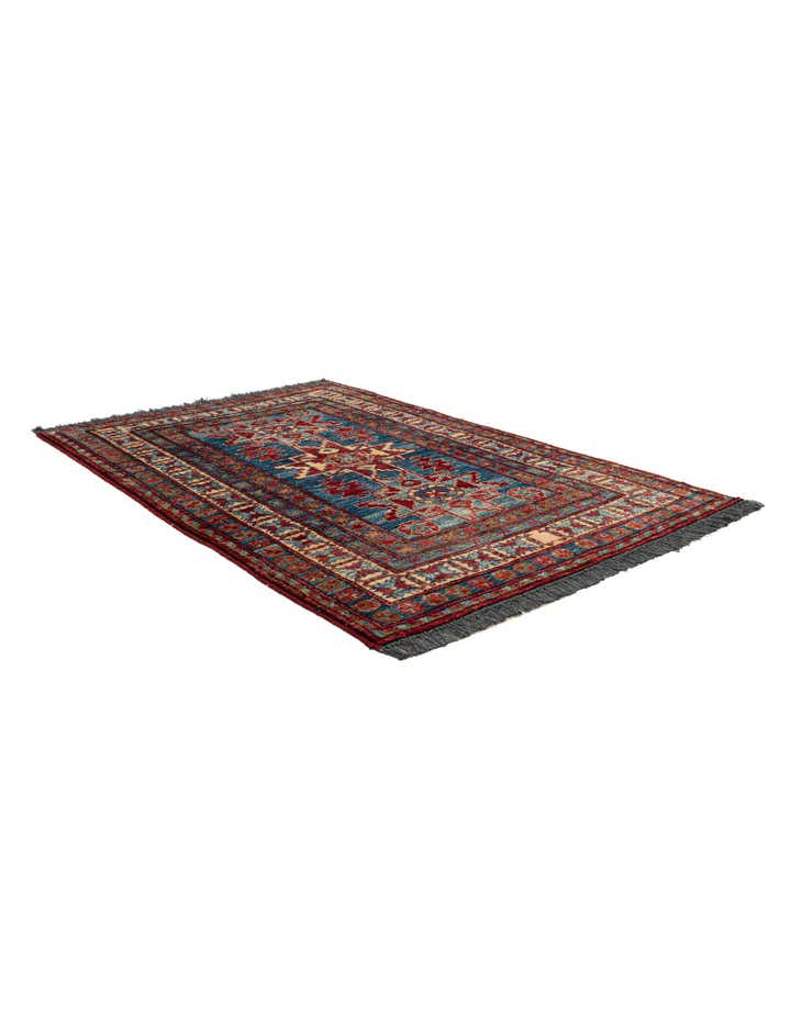 3' 2 x 4' 7 Hand Knotted Kazak Wool Rug