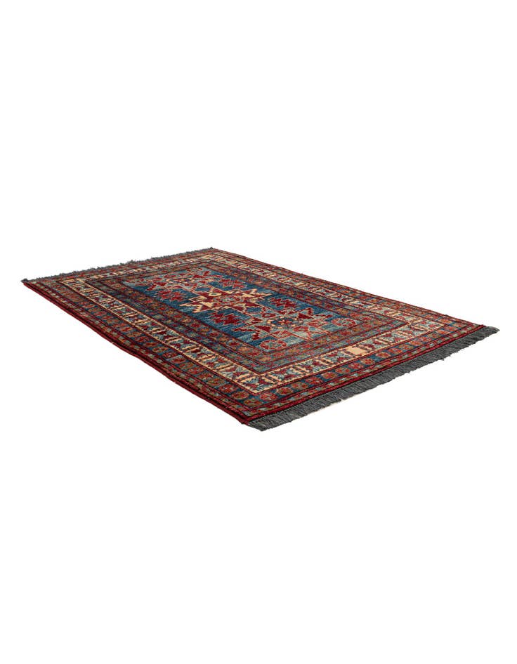 Detail image of 3' 2 x 4' 7 Hand Knotted Kazak Wool Rug