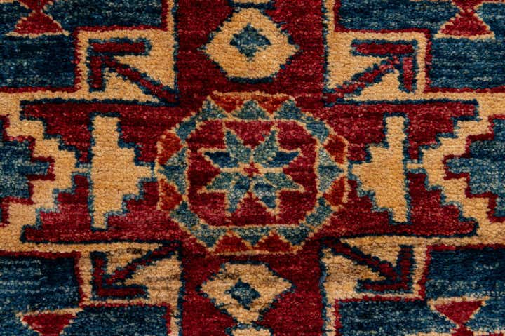 3' 2 x 4' 7 Hand Knotted Kazak Wool Rug
