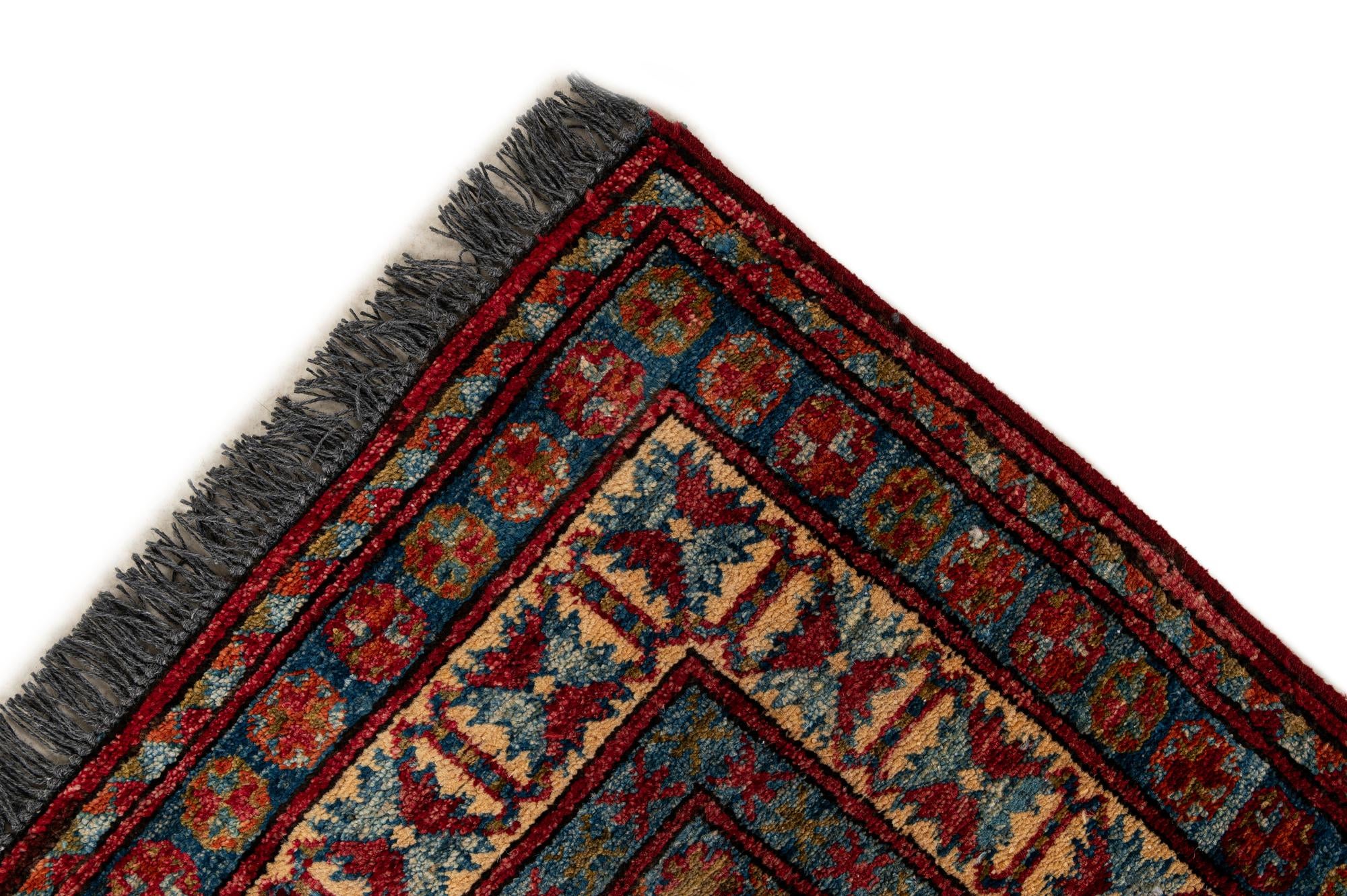 3' 2 x 4' 7 Hand Knotted Kazak Wool Rug