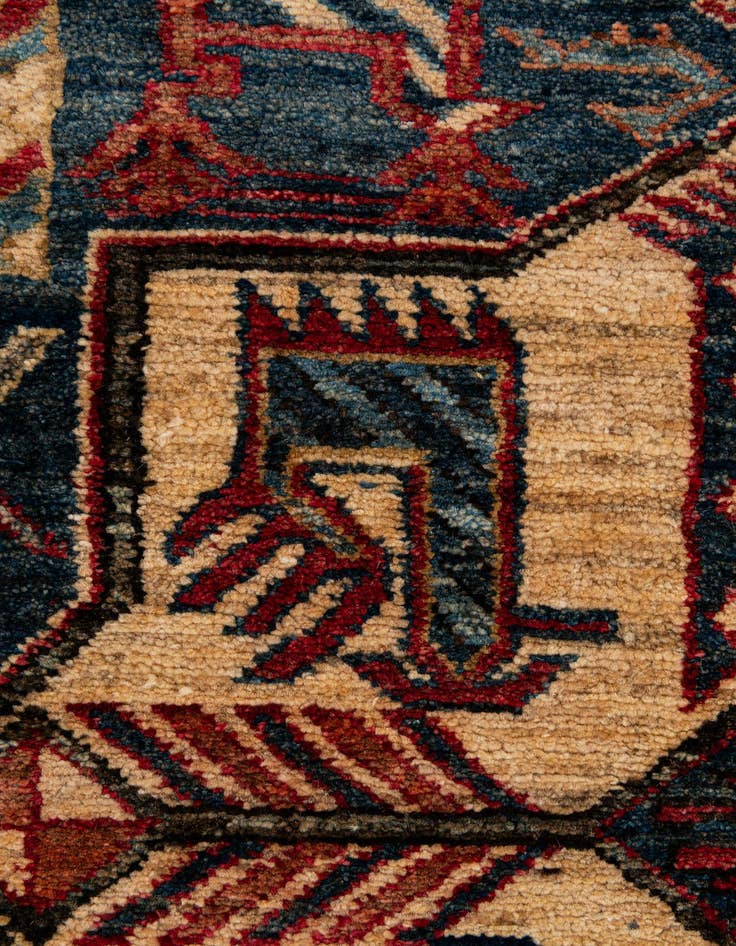 Detail image of 5' x 6' 9  Hand Knotted Kazak Wool Rug