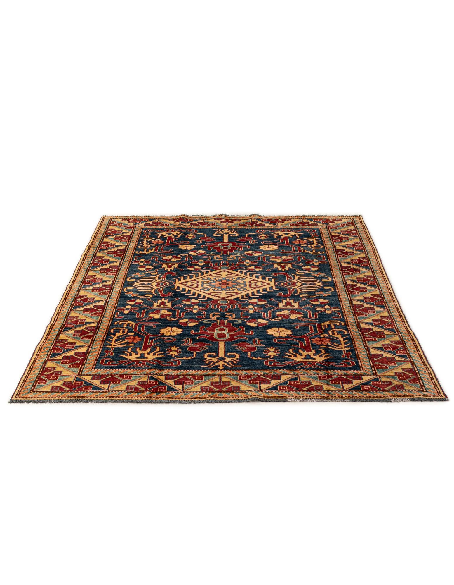 6' x 7' 9 Hand Knotted Kazak Wool Rug