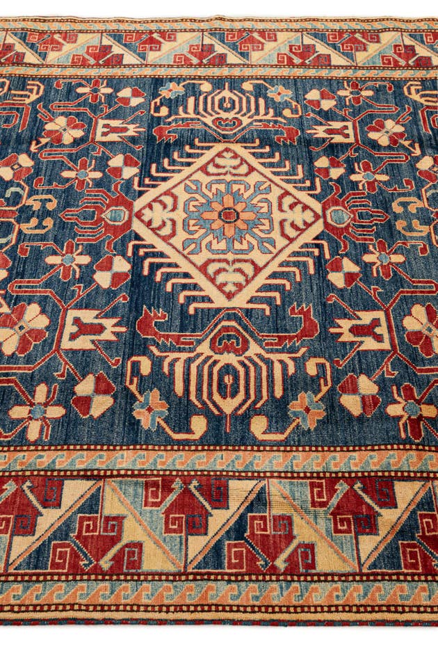Detail image of 6' x 7' 9 Hand Knotted Kazak Wool Rug