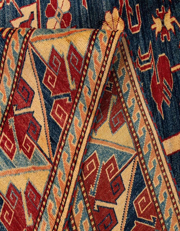 Detail image of 6' x 7' 9  Hand Knotted Kazak Wool Rug