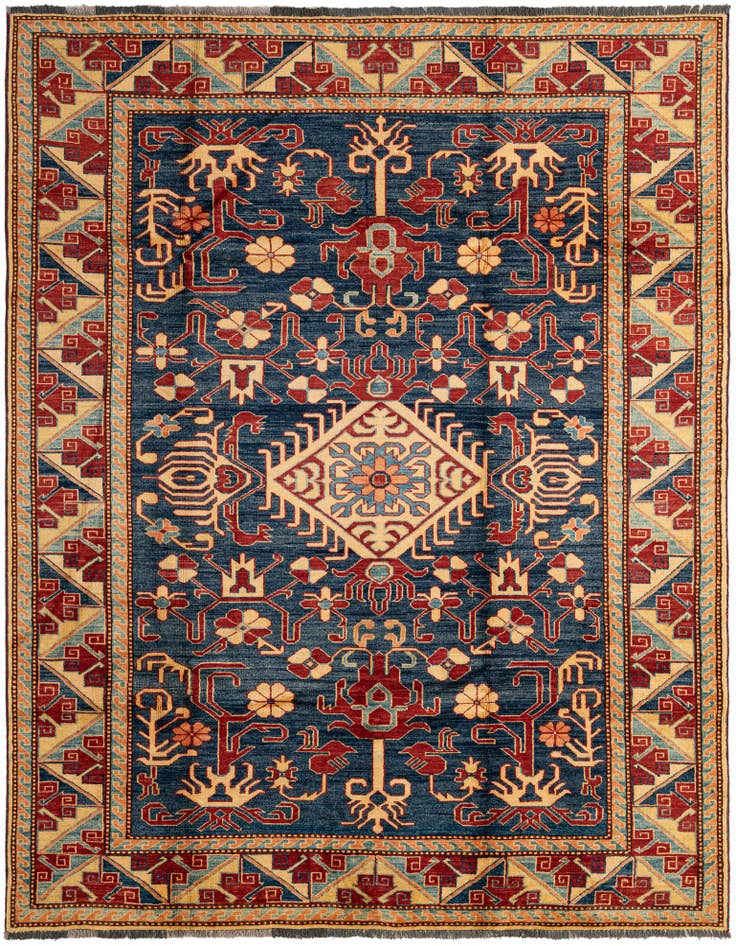 Detail image of 6' x 7' 9 Hand Knotted Kazak Wool Rug