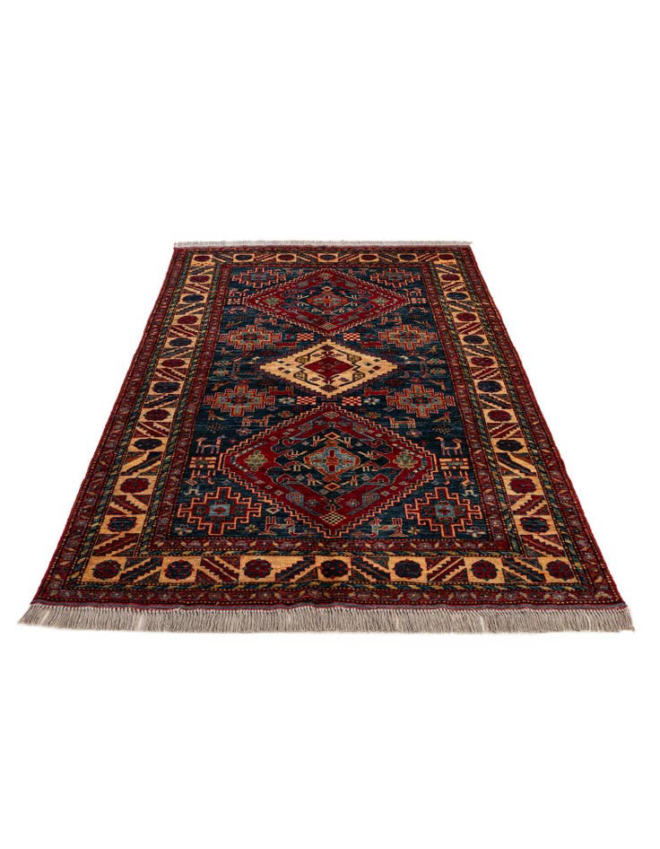 Detail image of 4' 11 x 7' 10 Hand Knotted Kazak Wool Rug