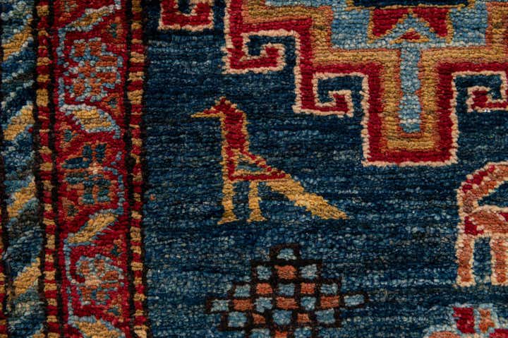 4' 11 x 7' 10 Hand Knotted Kazak Wool Rug