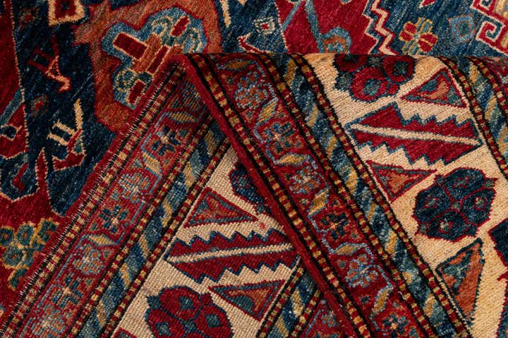 4' 11 x 7' 10 Hand Knotted Kazak Wool Rug