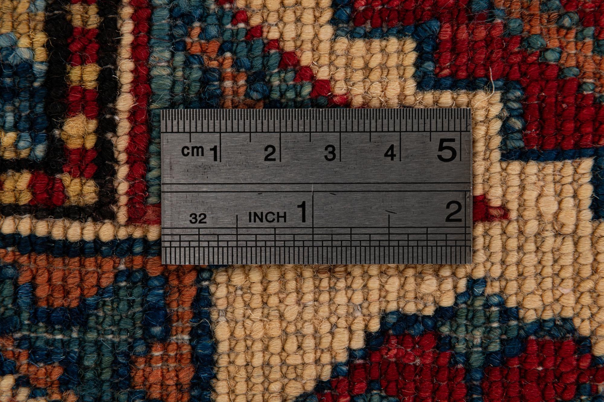 4' 11 x 7' 10 Hand Knotted Kazak Wool Rug
