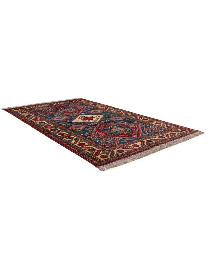 Detail image of 4' 11 x 7' 10 Hand Knotted Kazak Wool Rug