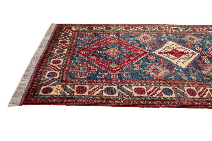Detail image of 4' 11 x 7' 10 Hand Knotted Kazak Wool Rug