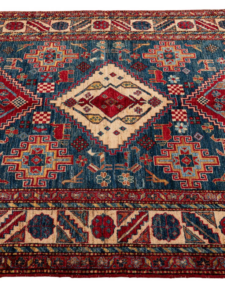 Detail image of 4' 11 x 7' 10  Hand Knotted Kazak Wool Rug