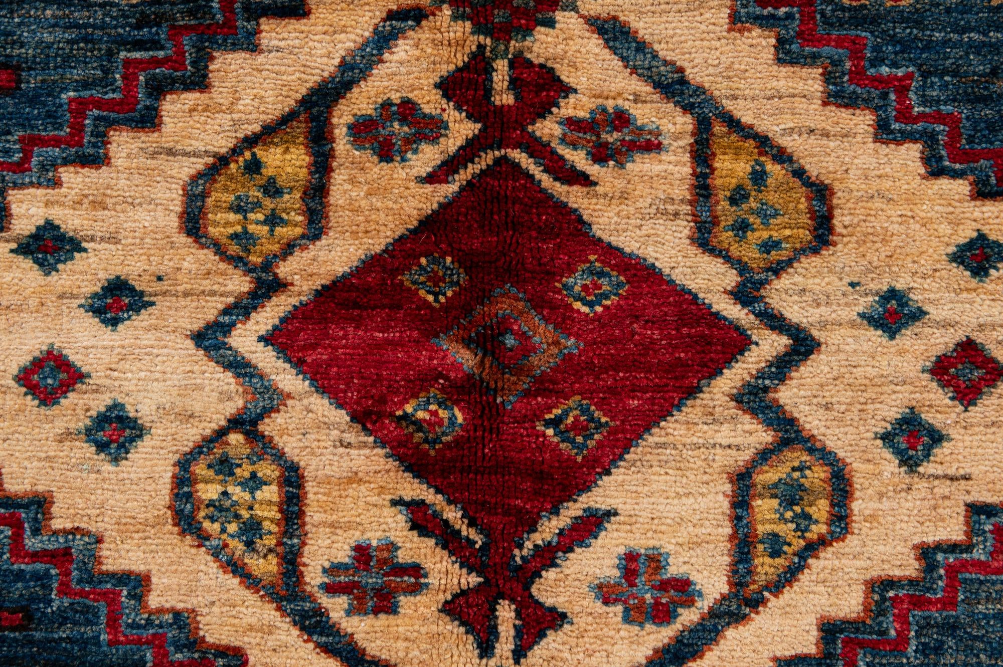 4' 11 x 7' 10 Hand Knotted Kazak Wool Rug