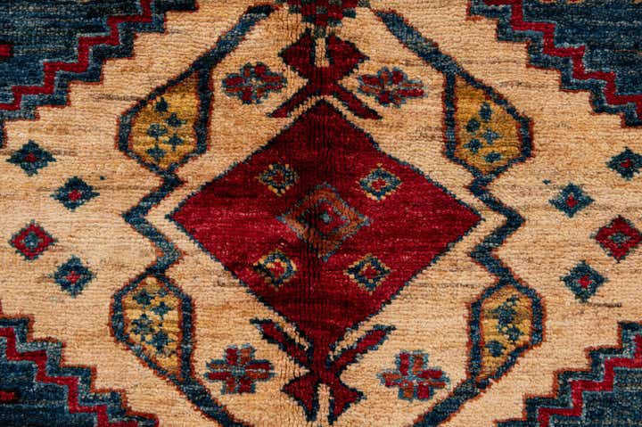 4' 11 x 7' 10 Hand Knotted Kazak Wool Rug