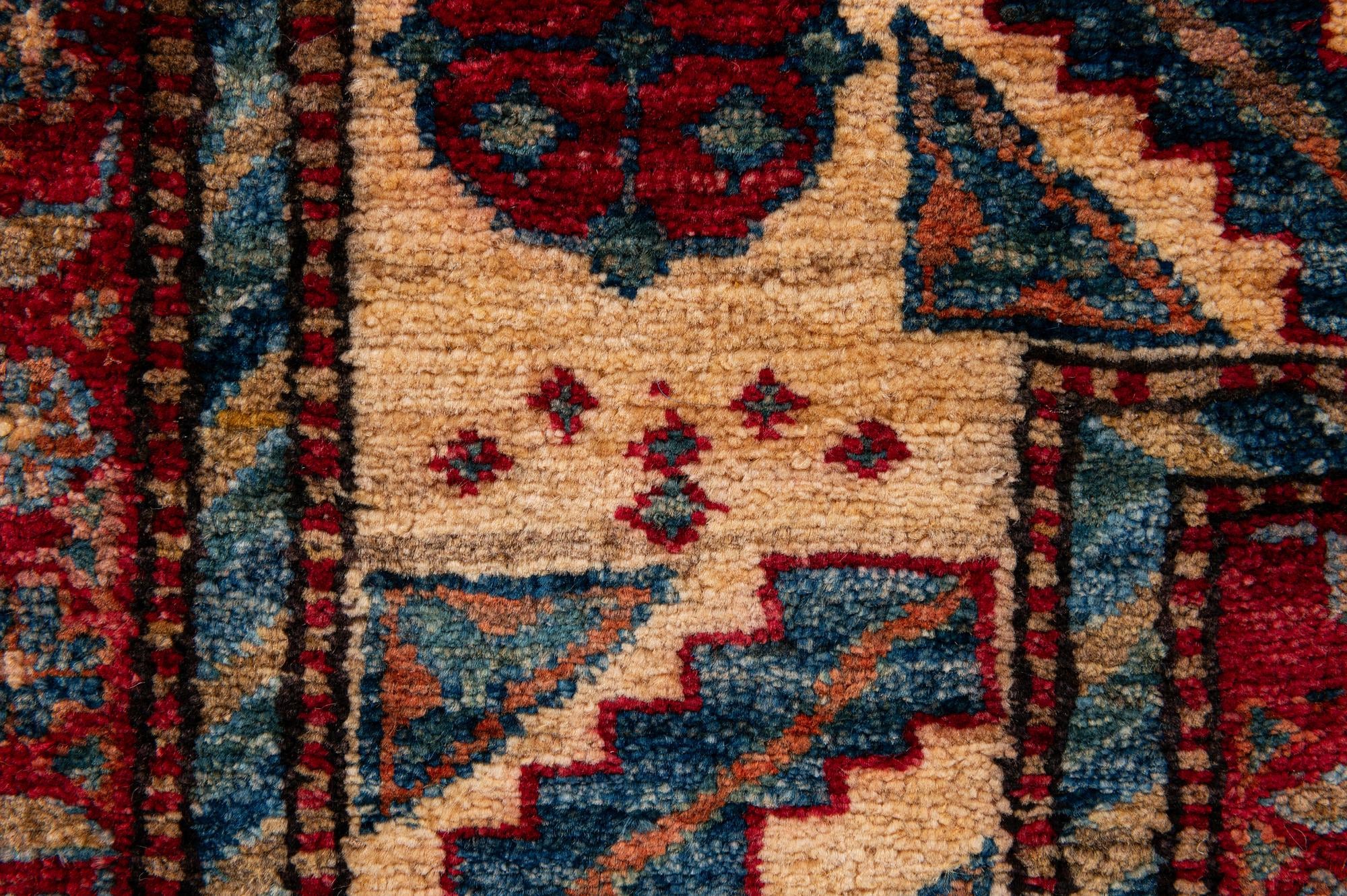 4' 11 x 7' 10 Hand Knotted Kazak Wool Rug