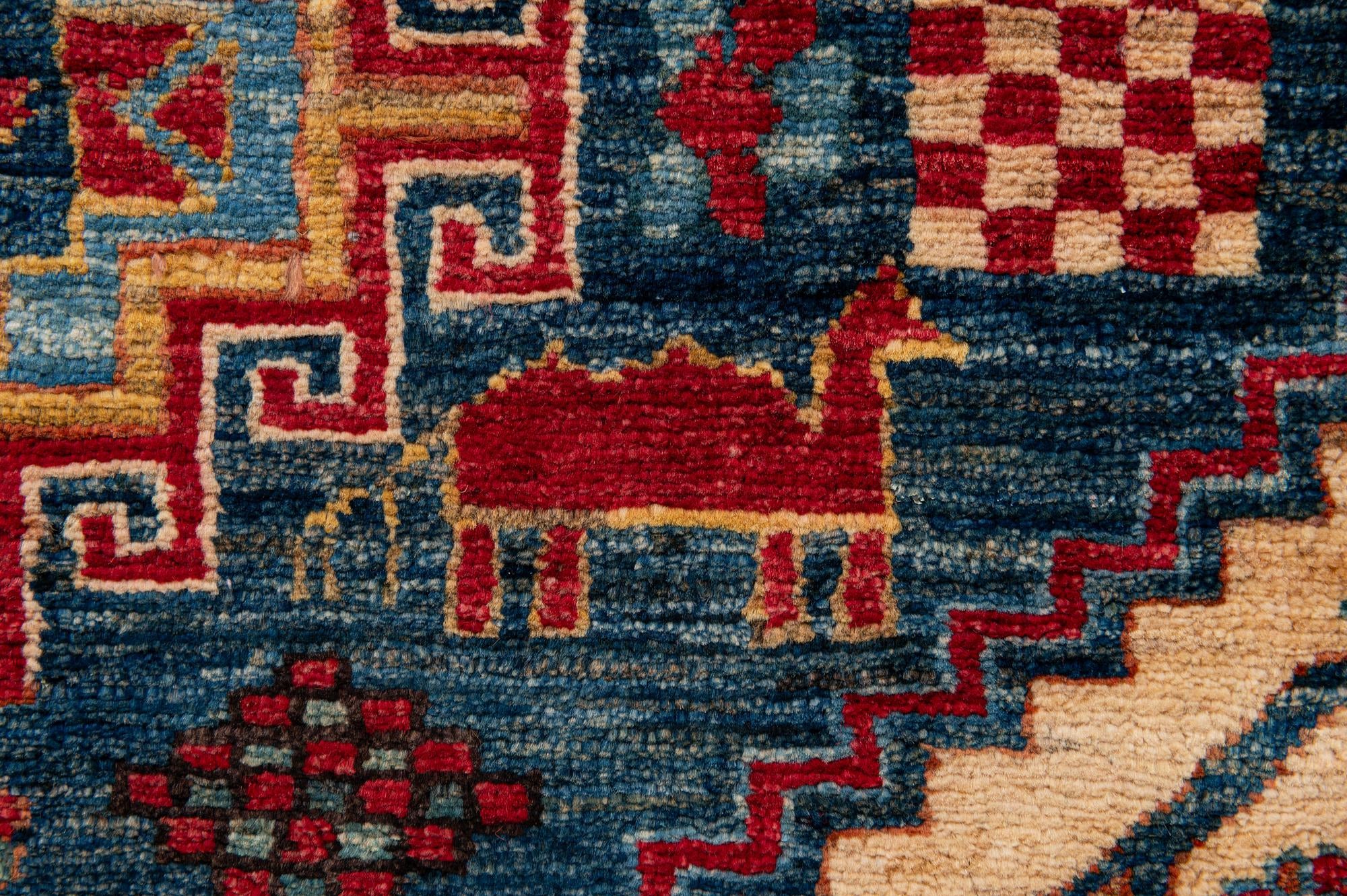 4' 11 x 7' 10 Hand Knotted Kazak Wool Rug