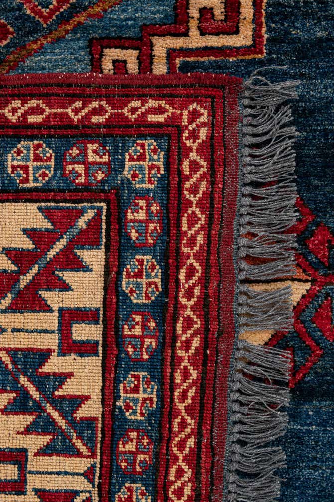150cm x 255cm anudado a mano Kazak Alfombra Lana